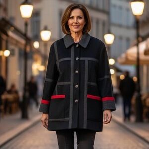 Vintage Wool Loring Coat - womens ~XL